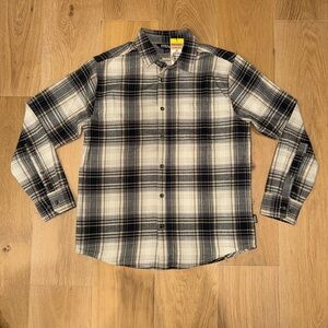 Eddie Bauer Black and White Plaid Men's Shirt